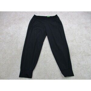 Athleta Joggers Women 12 Black Workout Gym Athletic Pants Tapered Leg Ladies